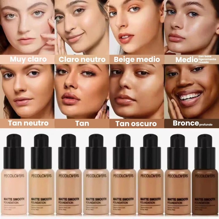 Base líquida Facial de alta cobertura